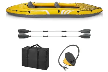 kayak doble con remo - gymax