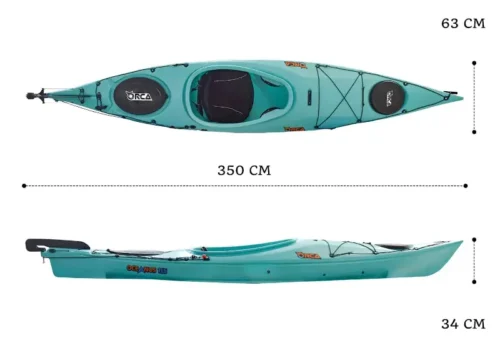 Medidas de un kayak: longitud, anchura y altura
